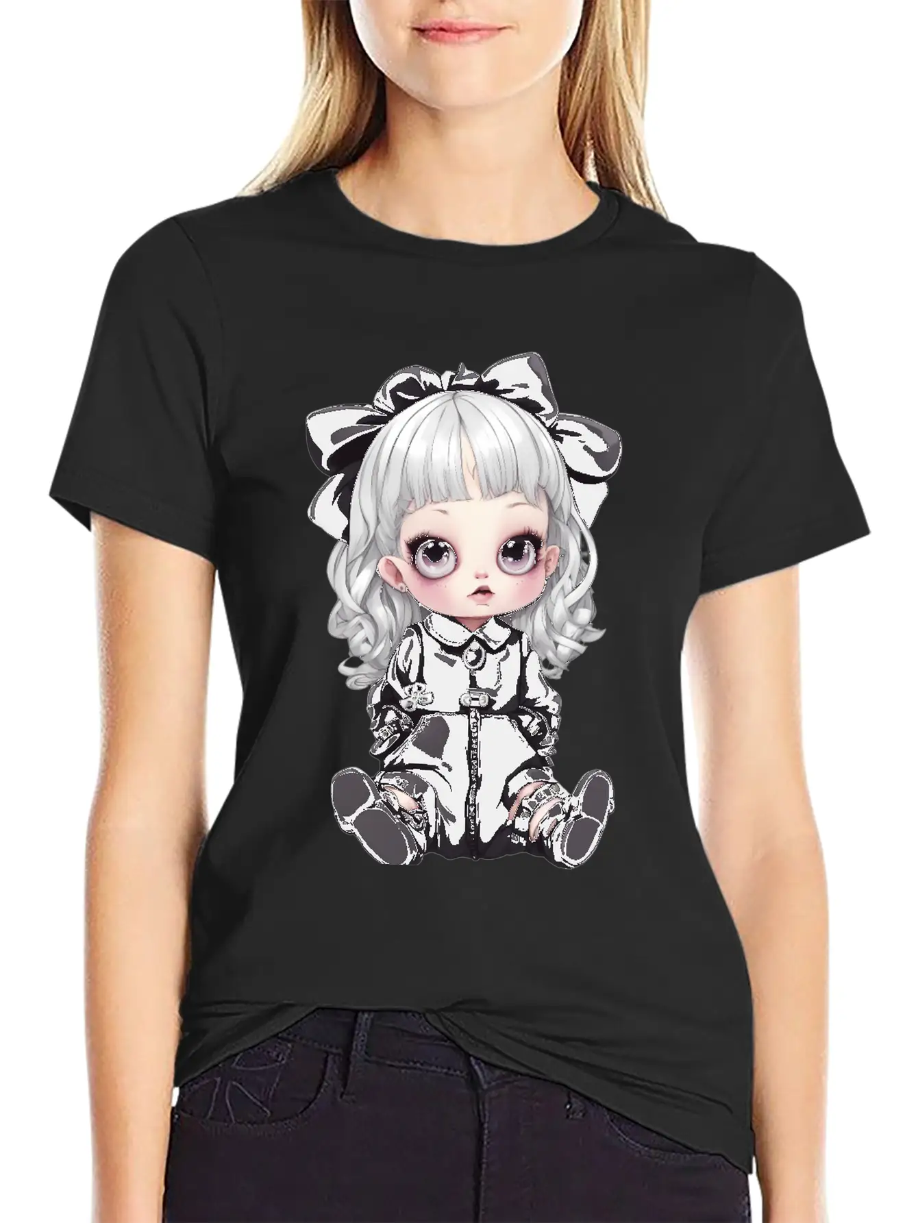 Kawaii Goth Unisex Casual T-Shirt – Clean Design For Daily Comfort