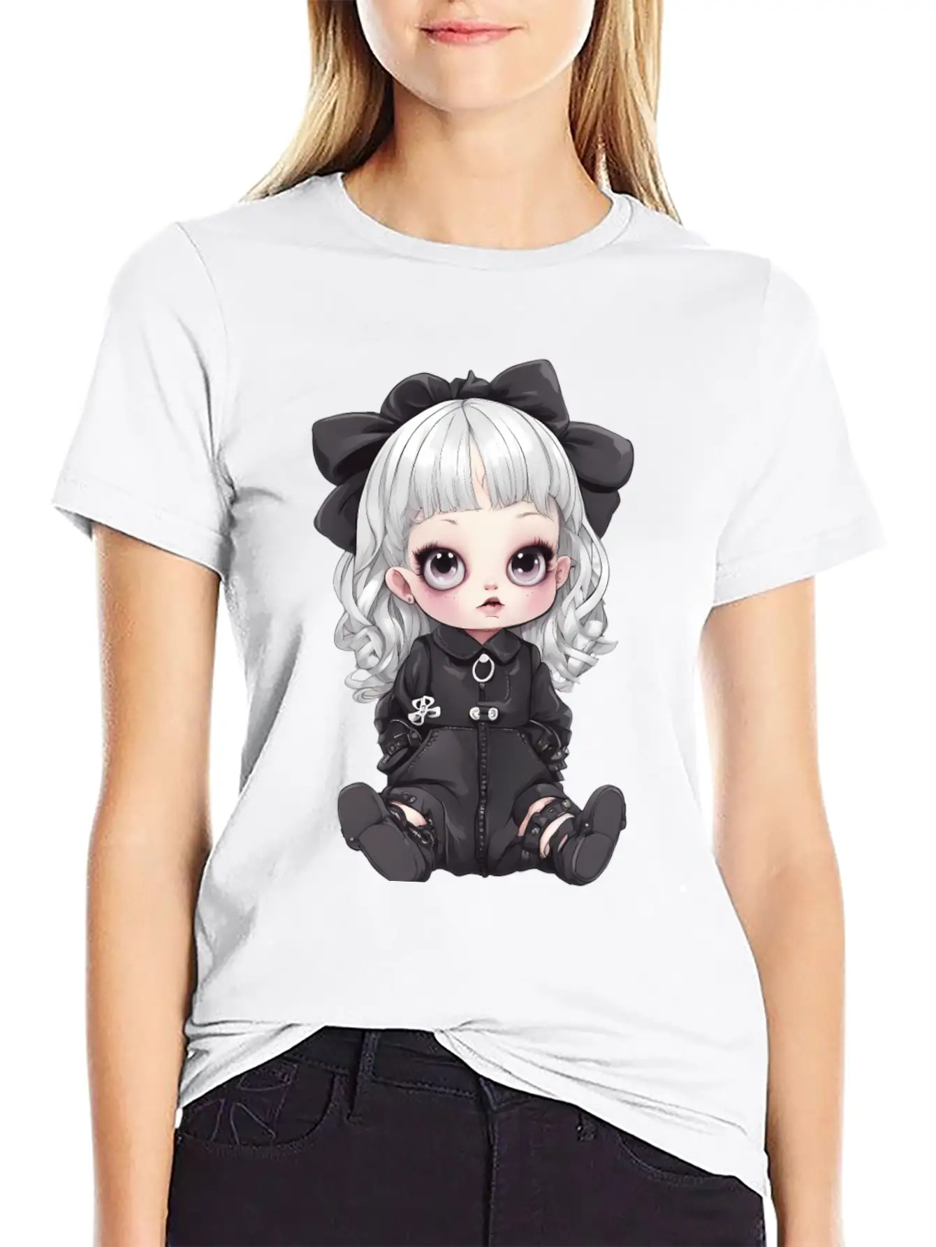 Kawaii Goth Unisex Casual T-Shirt – Clean Design For Daily Comfort