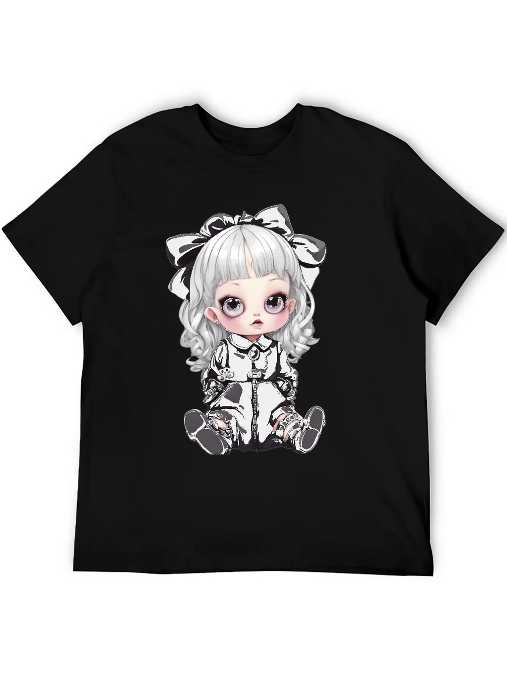 Kawaii Goth Unisex Casual T-Shirt – Clean Design For Daily Comfort