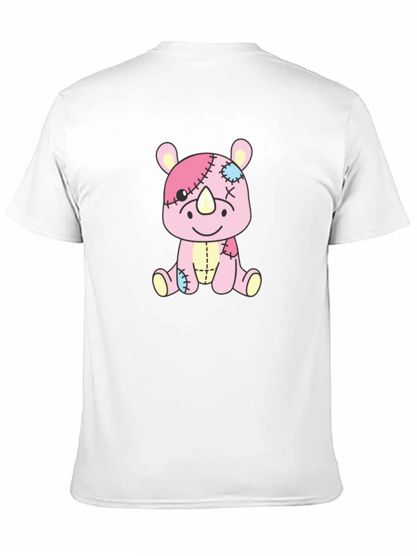 Kawaii Gothic Rhinoceros Pastel Gothic Goth Essential Cotton Tee For Daily Outfits – Unisex Style