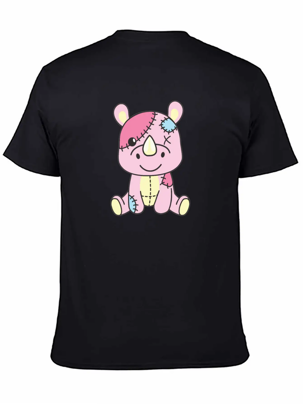 Kawaii Gothic Rhinoceros Pastel Gothic Goth Essential Cotton Tee For Daily Outfits – Unisex Style