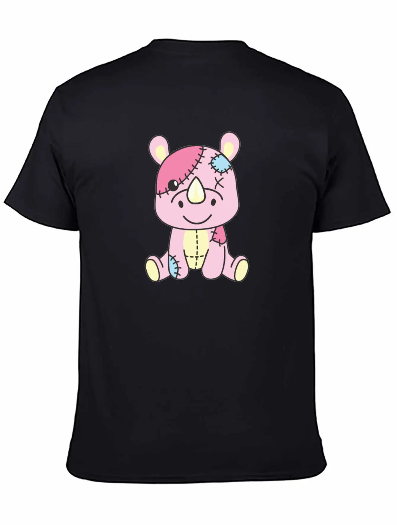 Kawaii Gothic Rhinoceros Pastel Gothic Goth Essential Cotton Tee For Daily Outfits – Unisex Style
