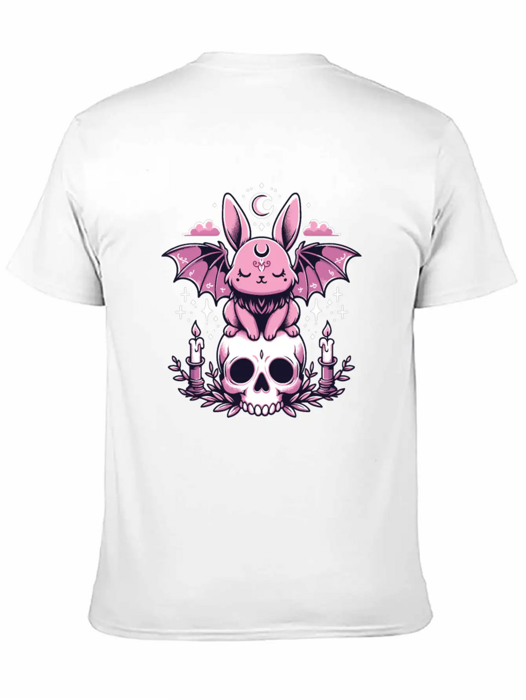 Kawaii Pastel Goth Cute Creepy Bunny Bat Unisex Casual T-Shirt – Clean Design For Daily Comfort