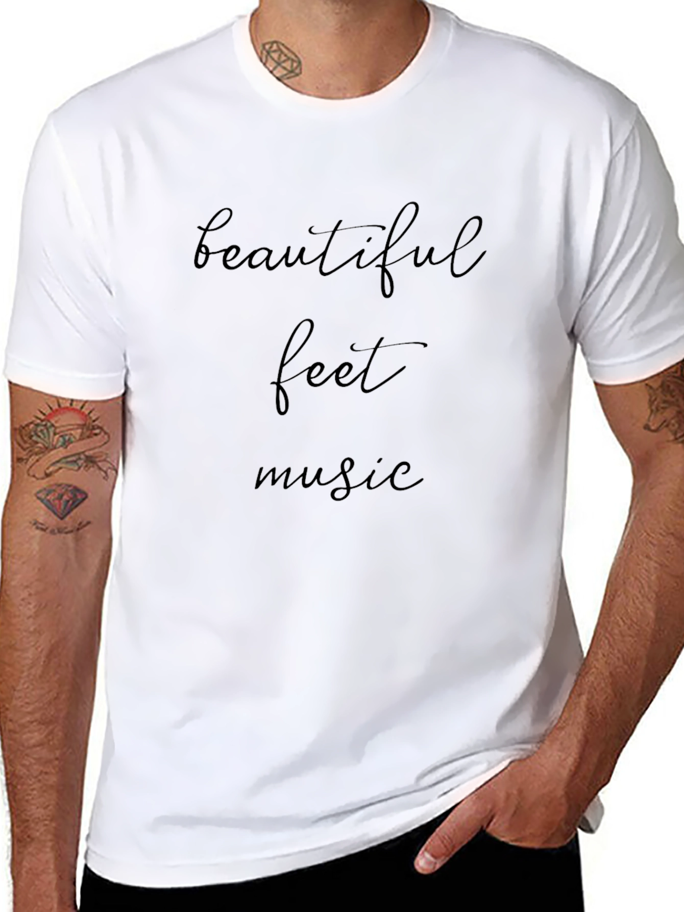 Beautiful Feet Music Black T-Shirt