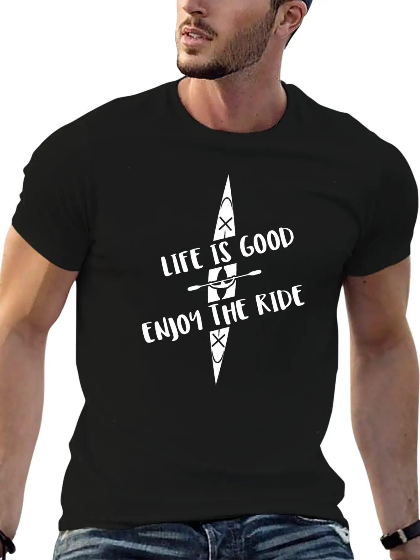 Kayak Kayaking Boat Canoe Water Sports Rafting Casual Graphic T-Shirt – Simple And Comfortable Daily Wear