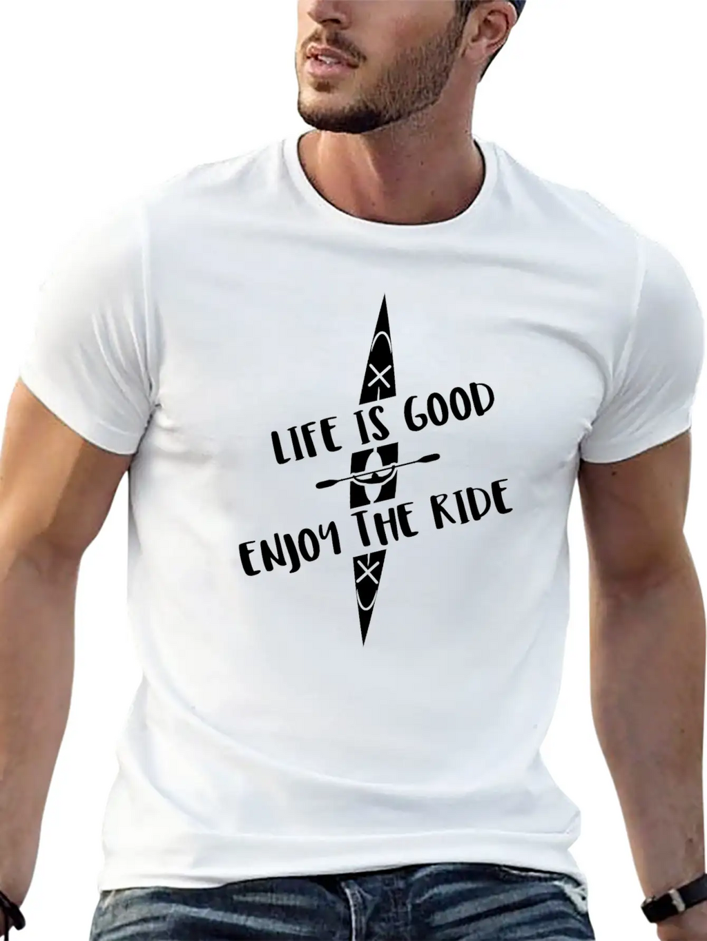 Kayak Kayaking Boat Canoe Water Sports Rafting Casual Graphic T-Shirt – Simple And Comfortable Daily Wear