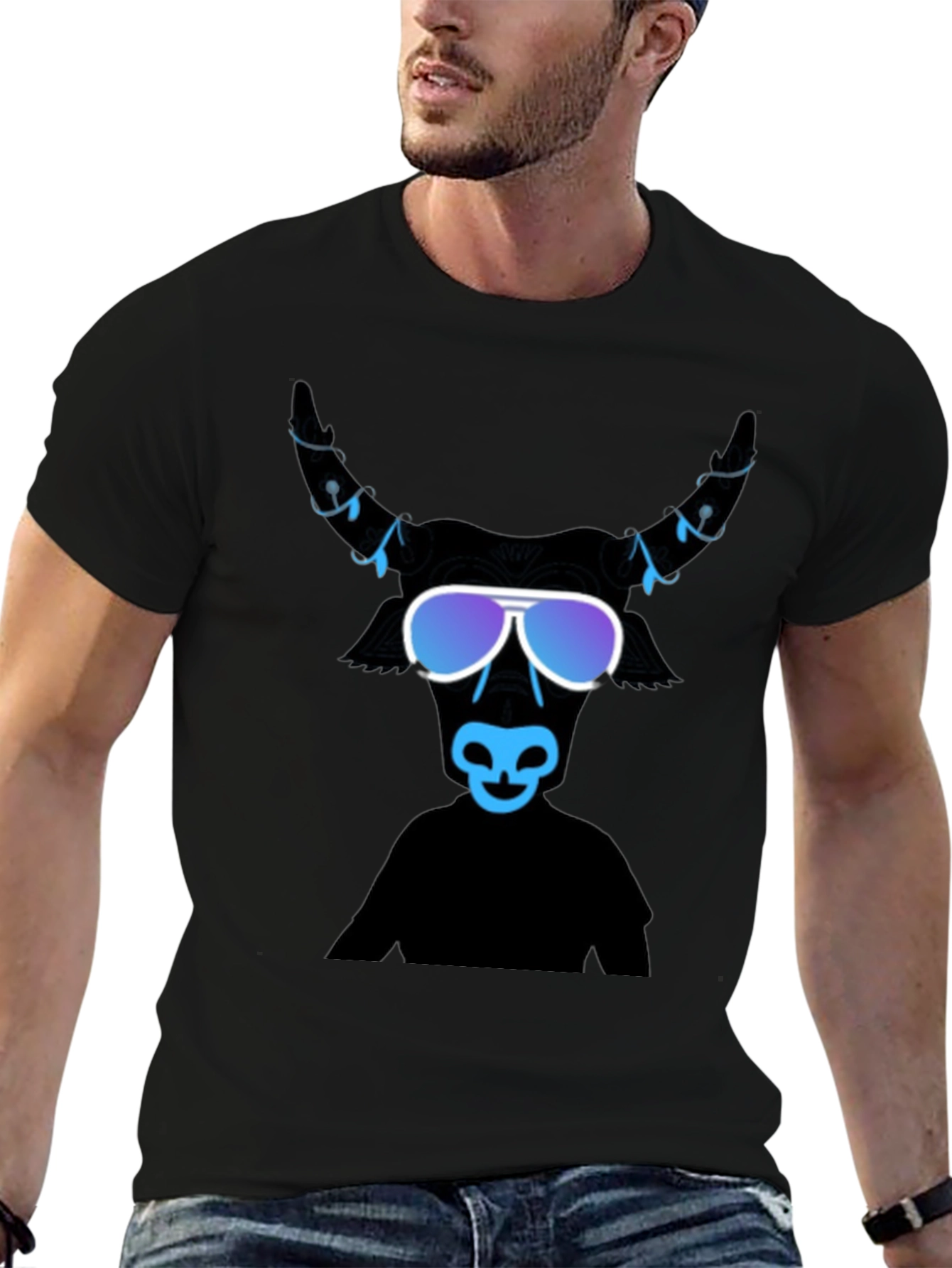 Cool Bull Graphic Tee - Black