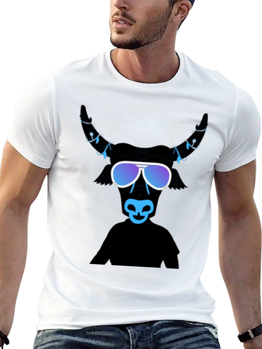 Cool Bull Graphic Tee - Black