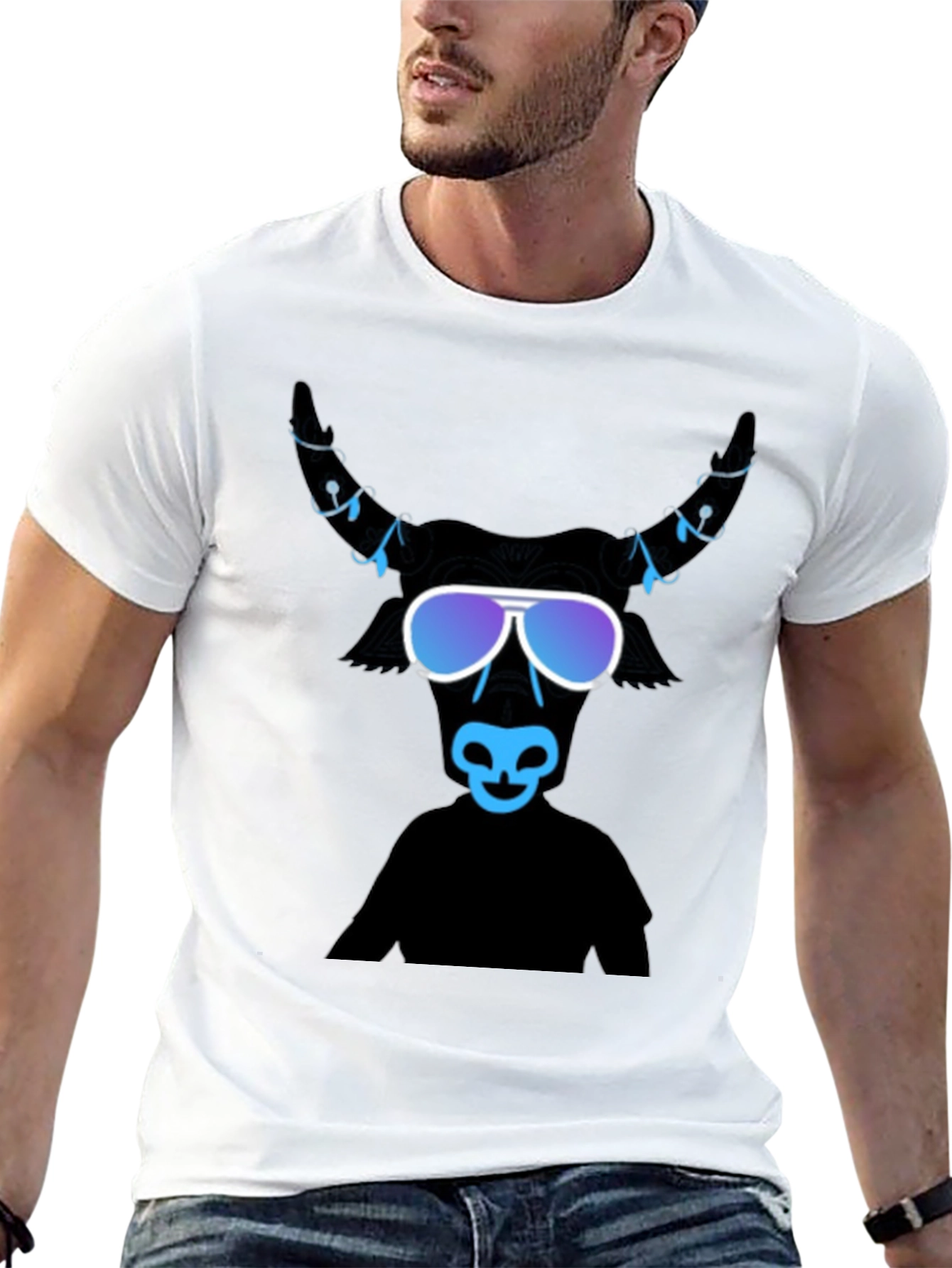 Cool Bull Graphic Tee - Black