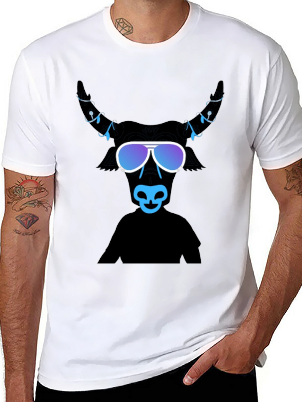 Cool Bull Graphic Tee - Black