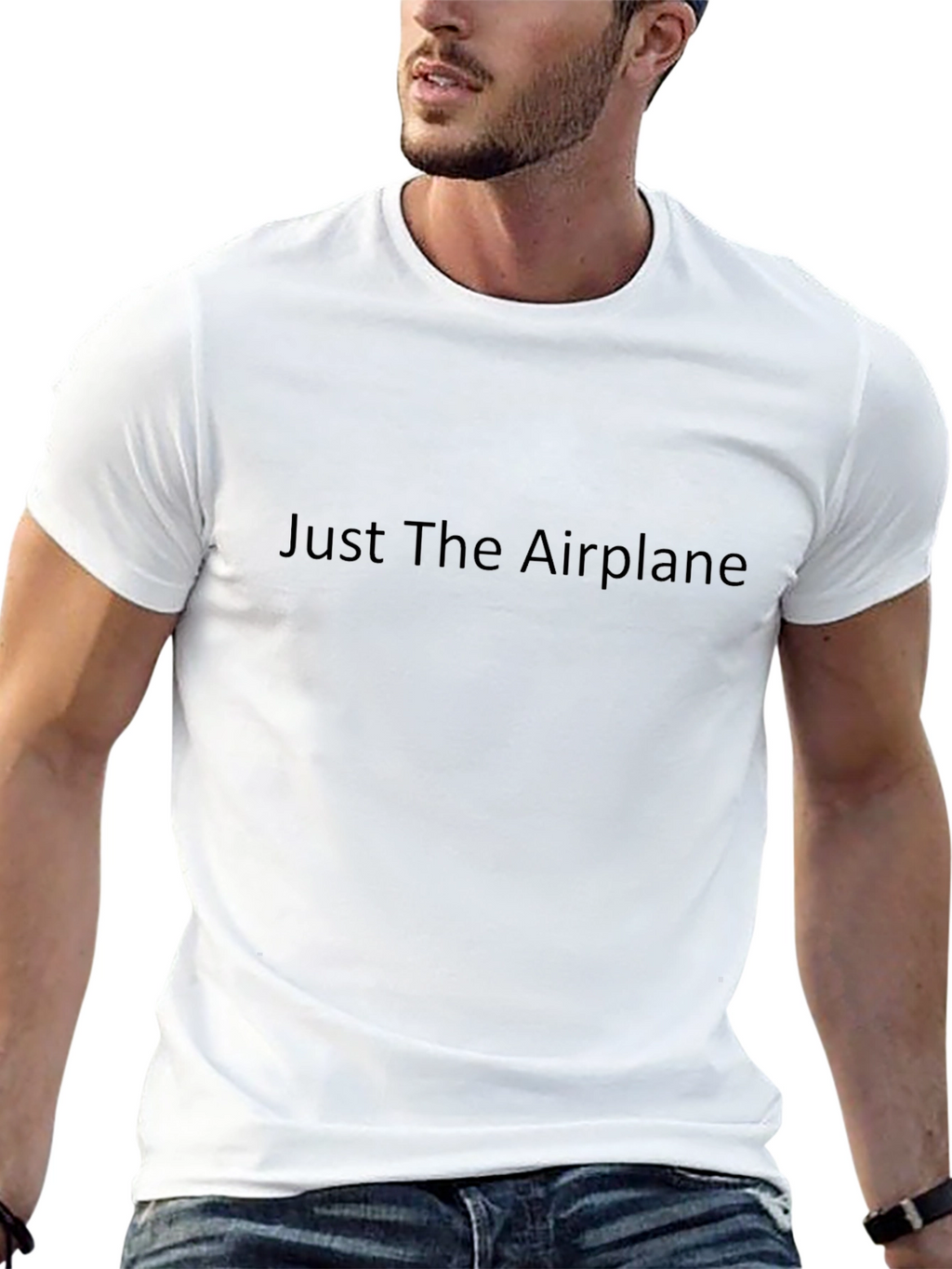 Just The Airplane - Classic Black T-Shirt