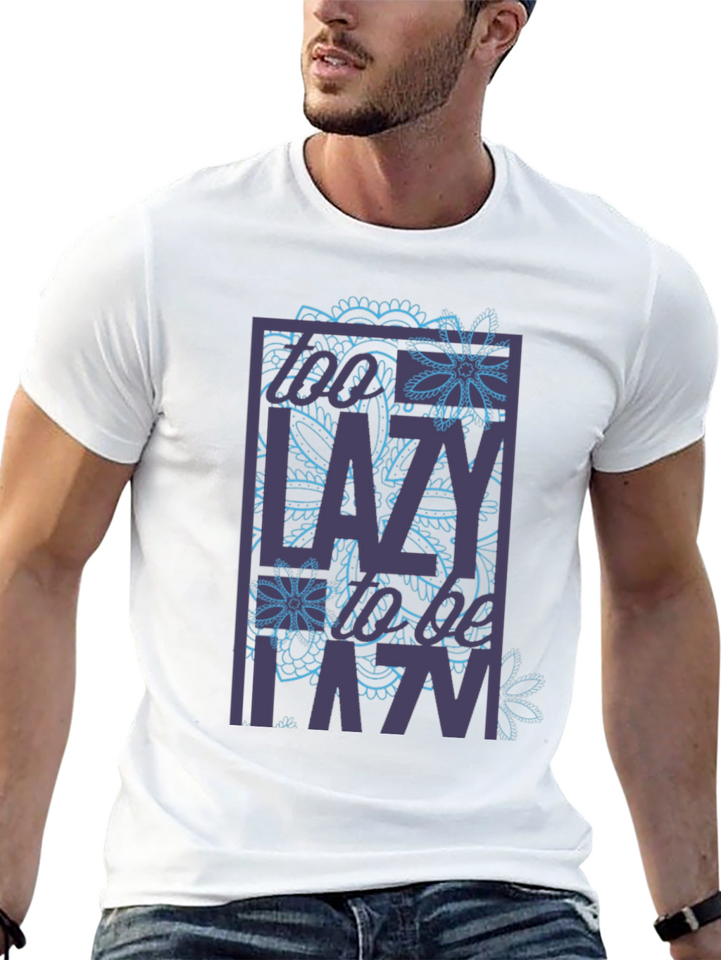 Lazy Floral Graphic T-Shirt
