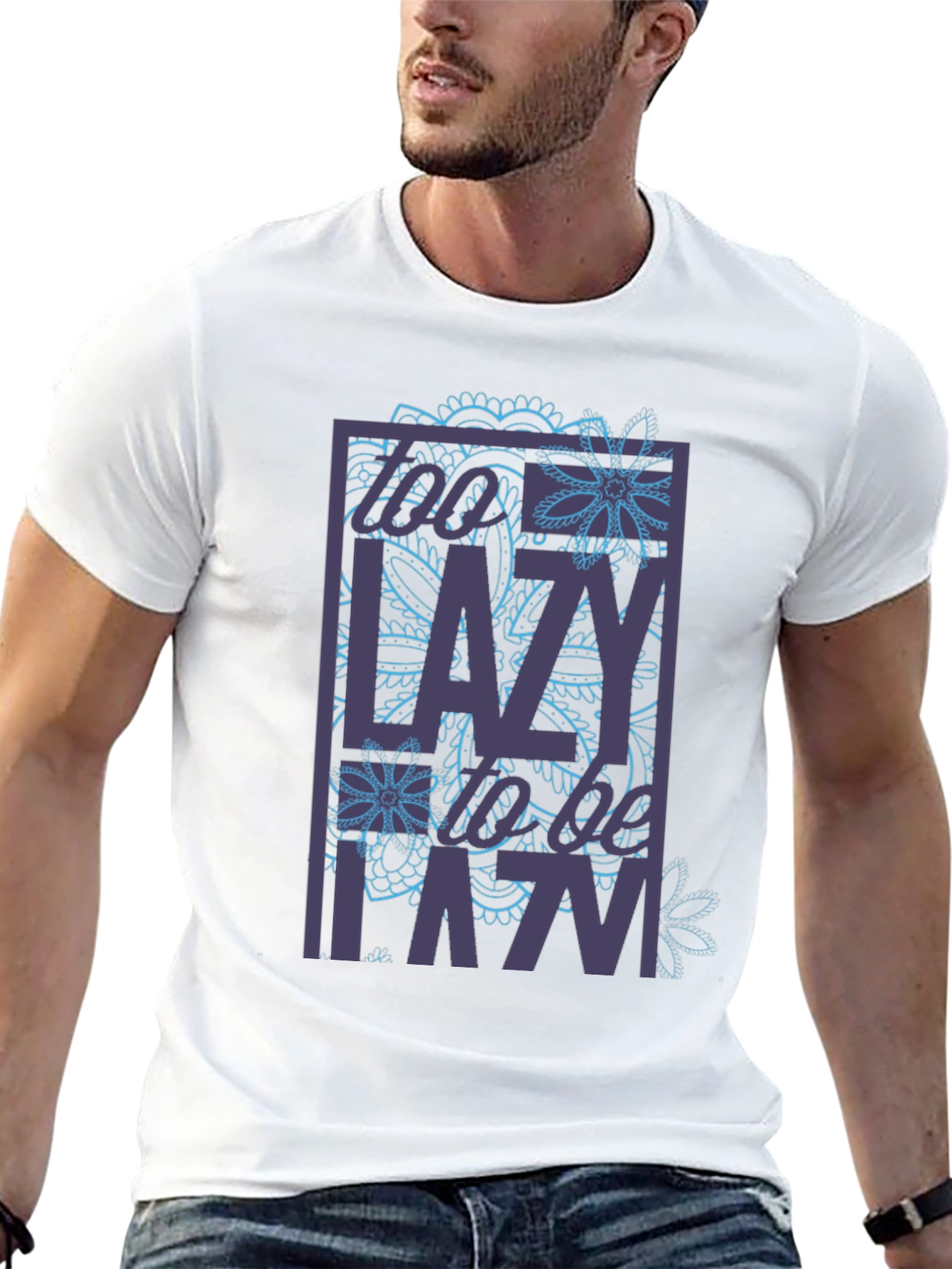 Lazy Floral Graphic T-Shirt