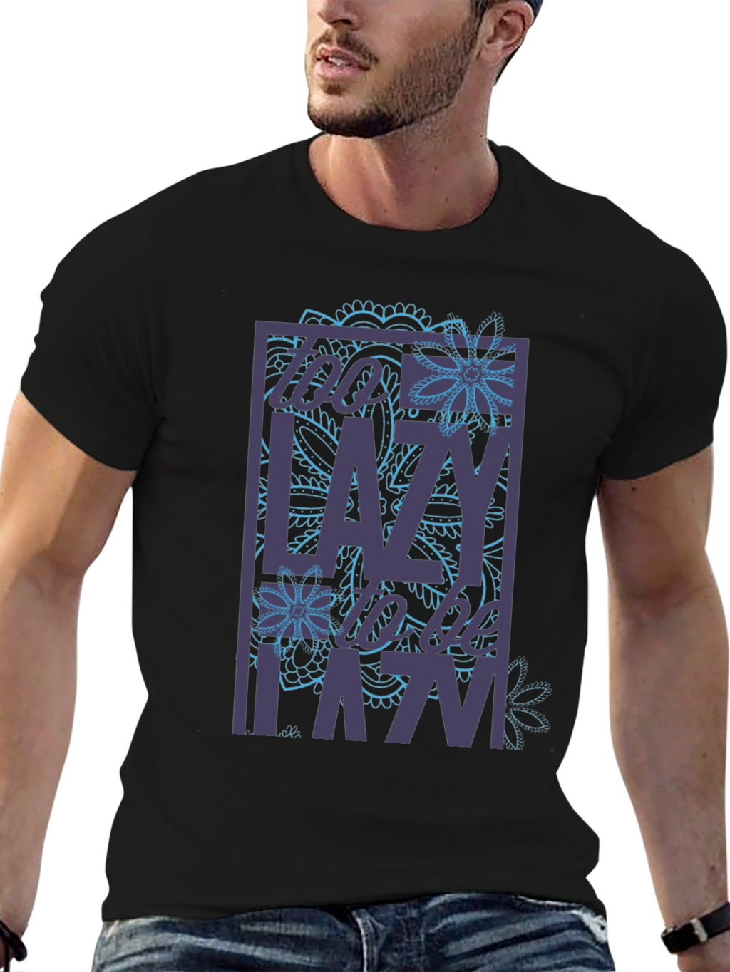 Lazy Floral Graphic T-Shirt