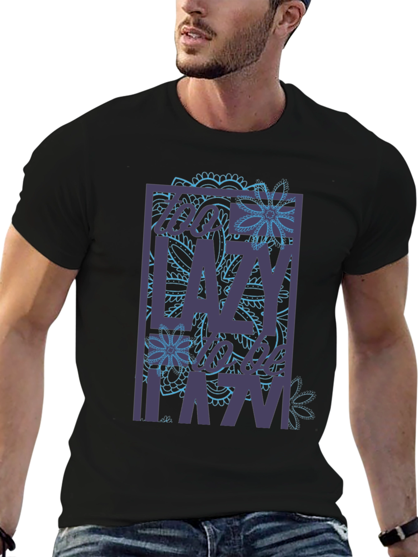 Lazy Floral Graphic T-Shirt
