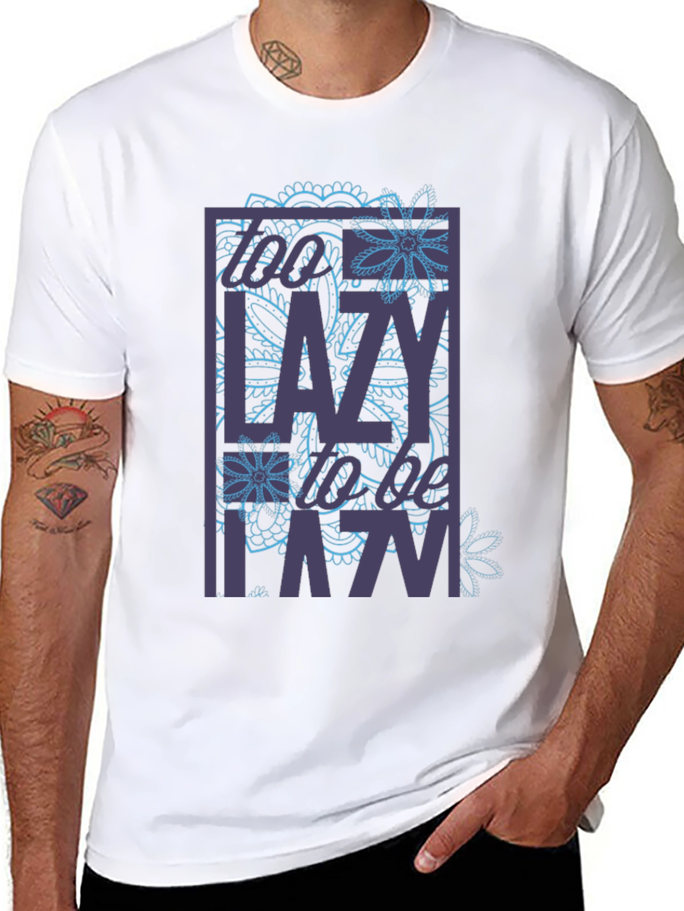 Lazy Floral Graphic T-Shirt