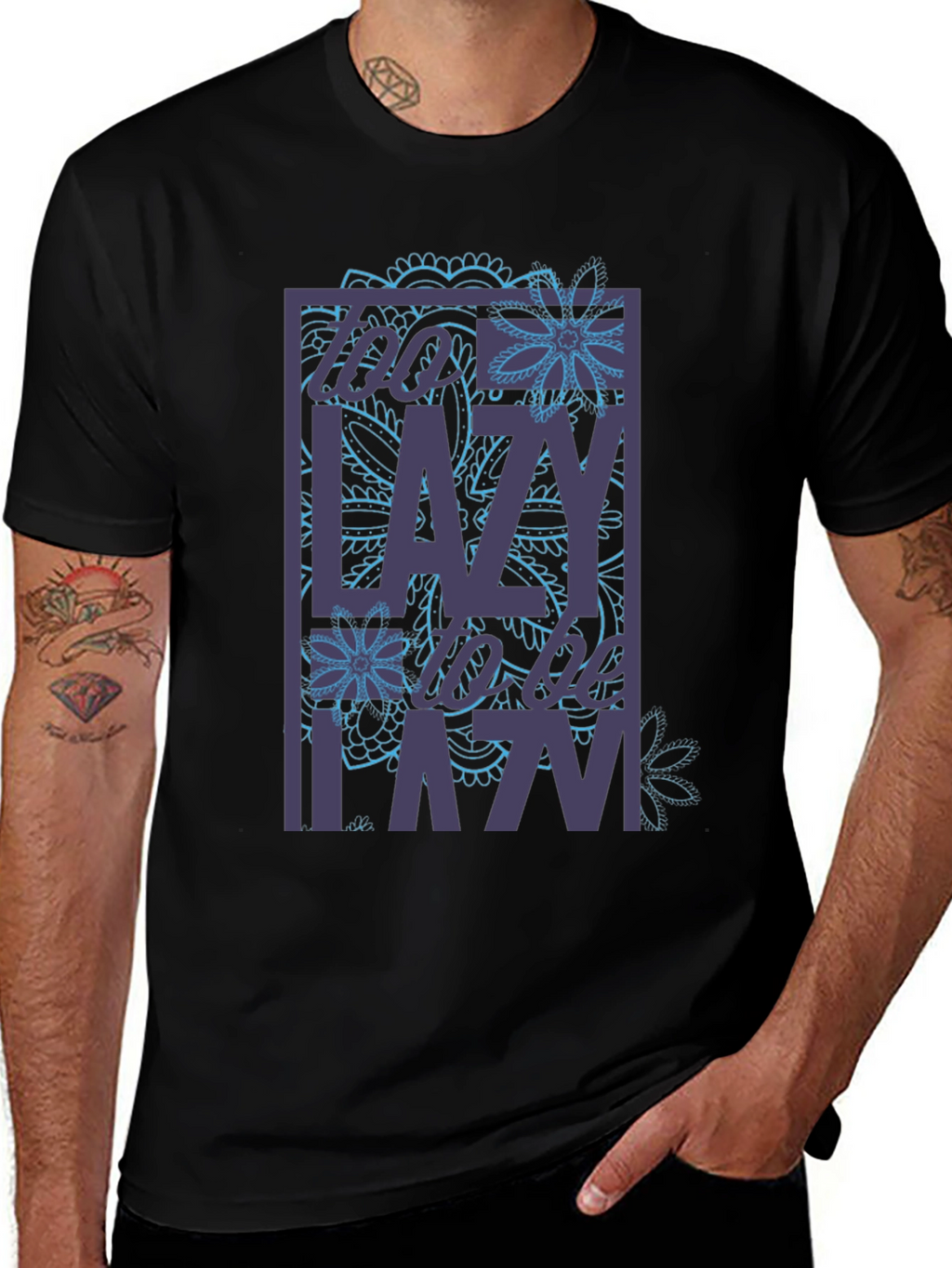 Lazy Floral Graphic T-Shirt