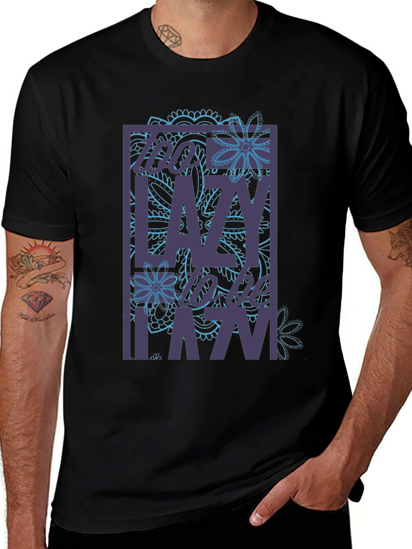 Lazy Floral Graphic T-Shirt