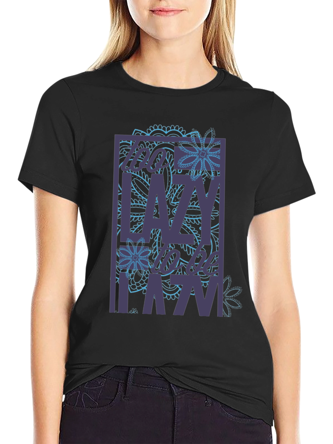 Lazy Floral Graphic T-Shirt