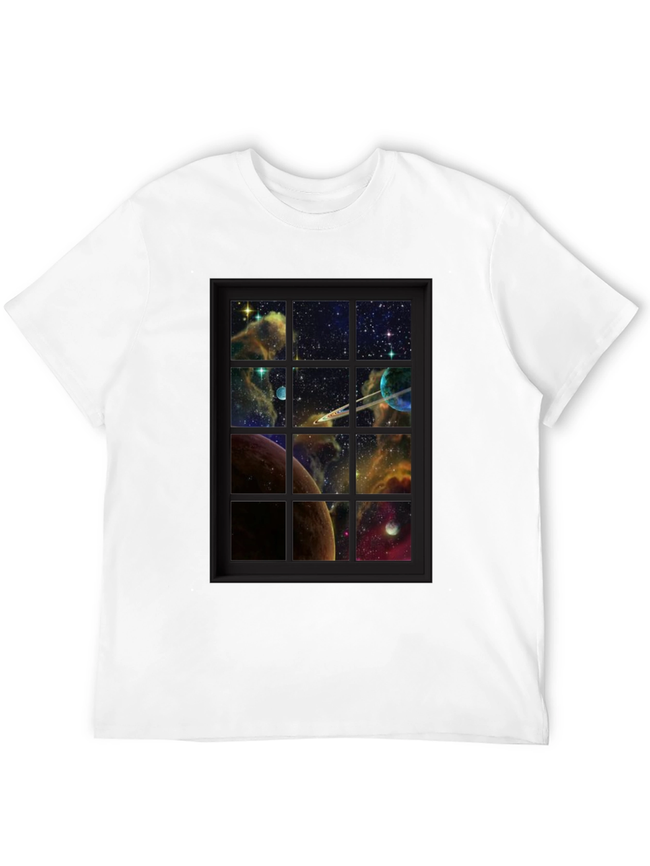 Galaxy Window T-Shirt - Space View Graphic Tee