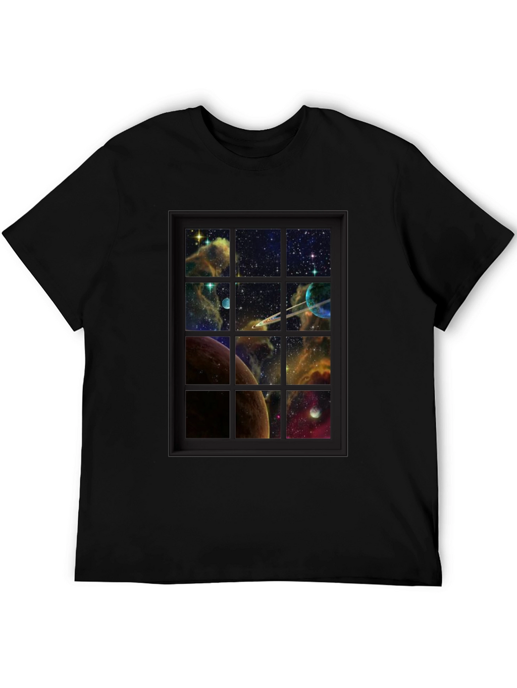 Galaxy Window T-Shirt - Space View Graphic Tee