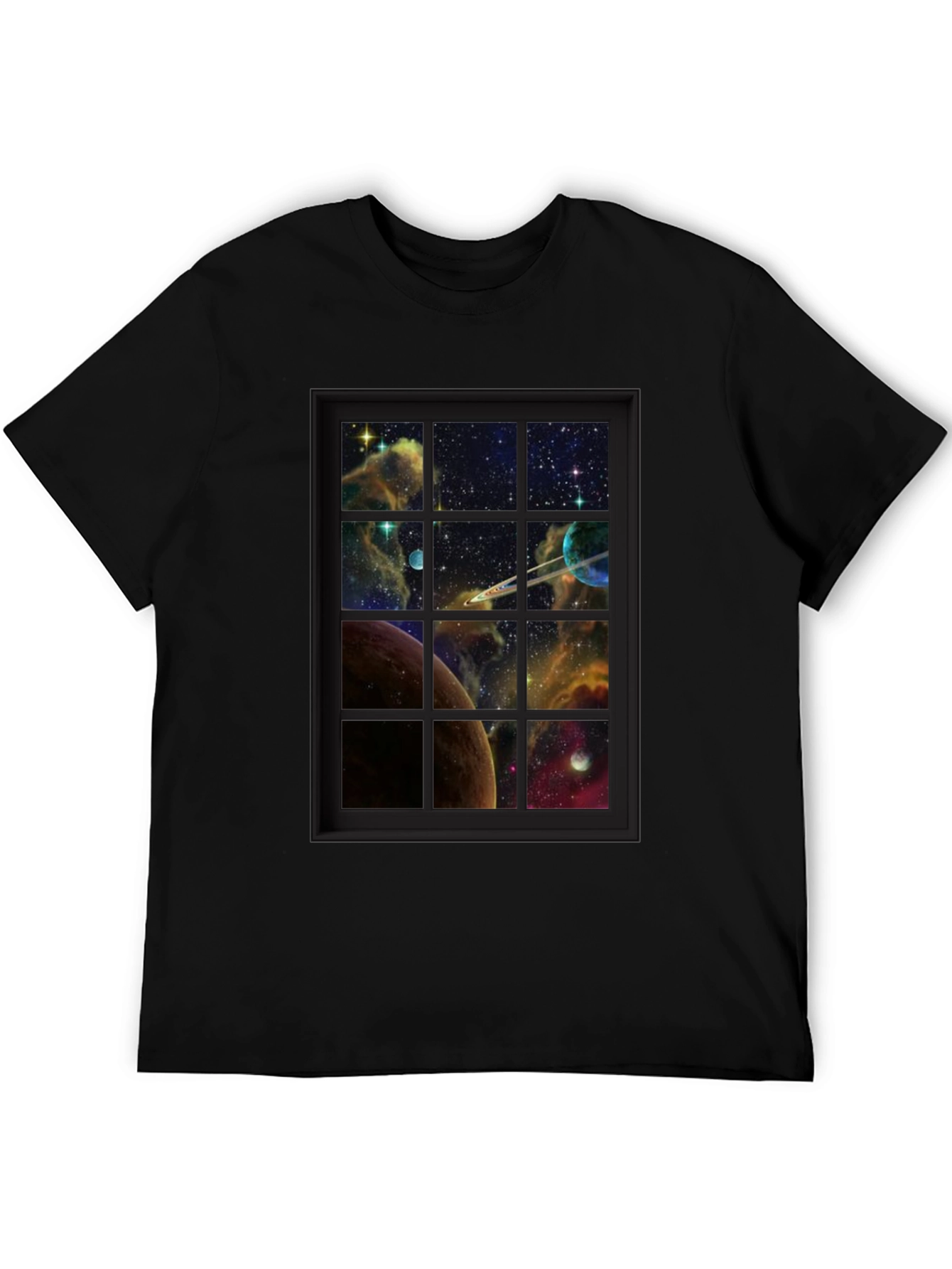 Galaxy Window T-Shirt - Space View Graphic Tee