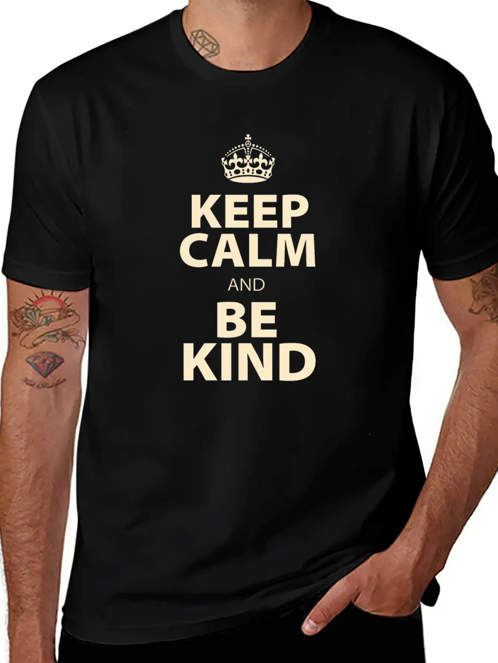 Keep Calm And Be Kind Stylish Everyday T-Shirt – Unisex Basic Cotton Tee