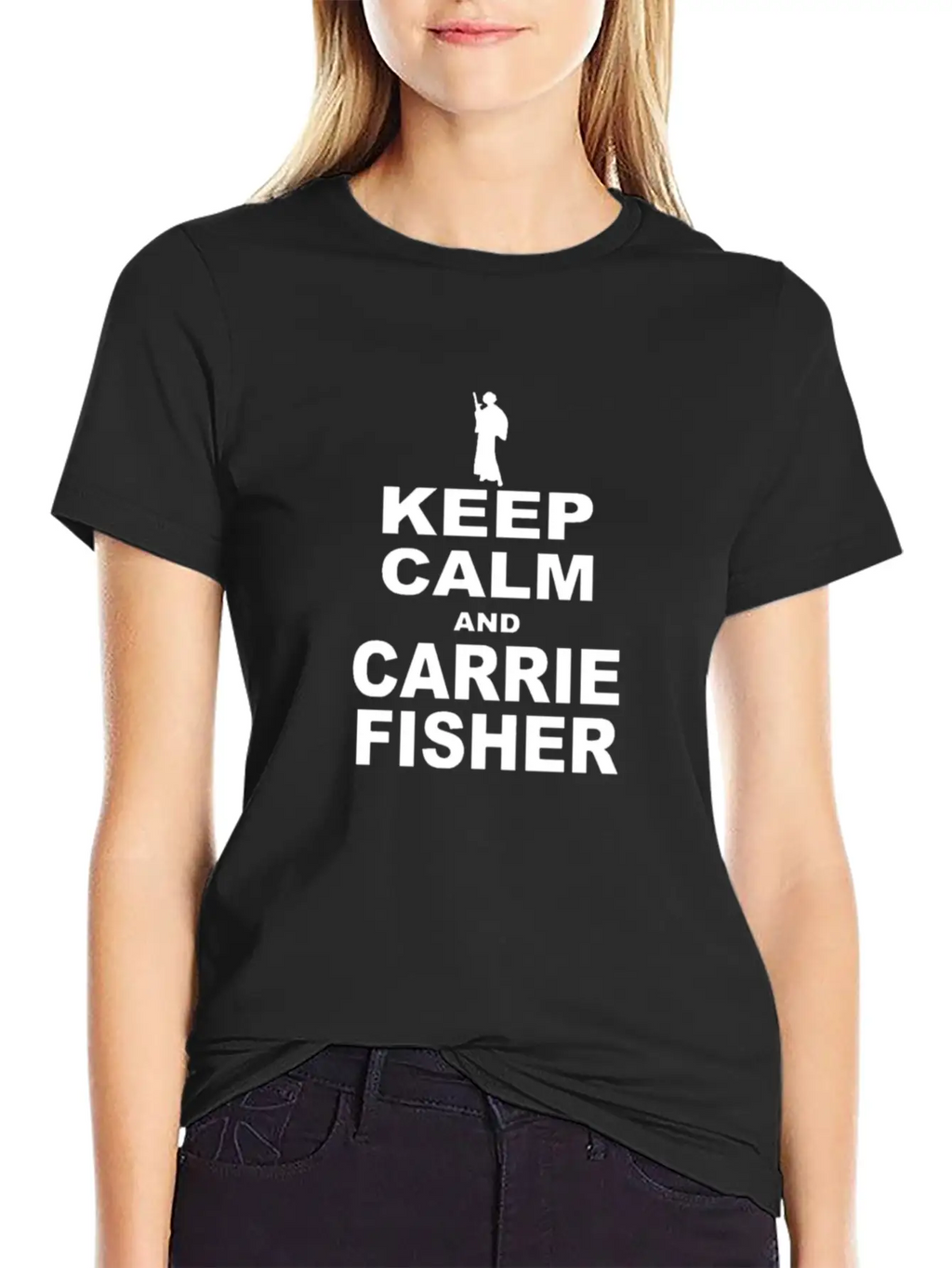 Keep Calm And Carrie Fisher Breathable Soft Cotton T-Shirt – Timeless Casual Look