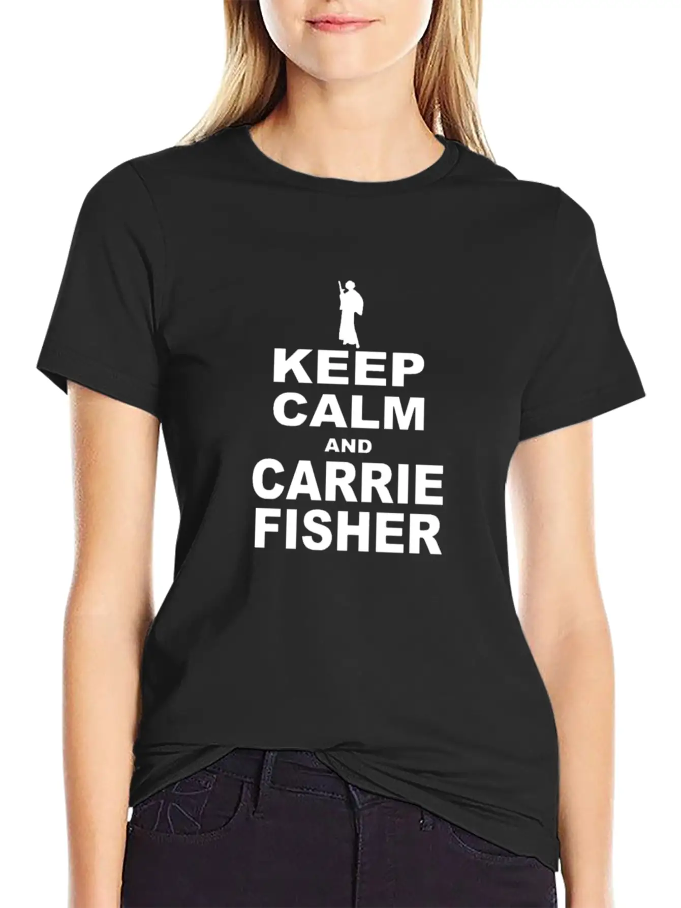 Keep Calm And Carrie Fisher Breathable Soft Cotton T-Shirt – Timeless Casual Look