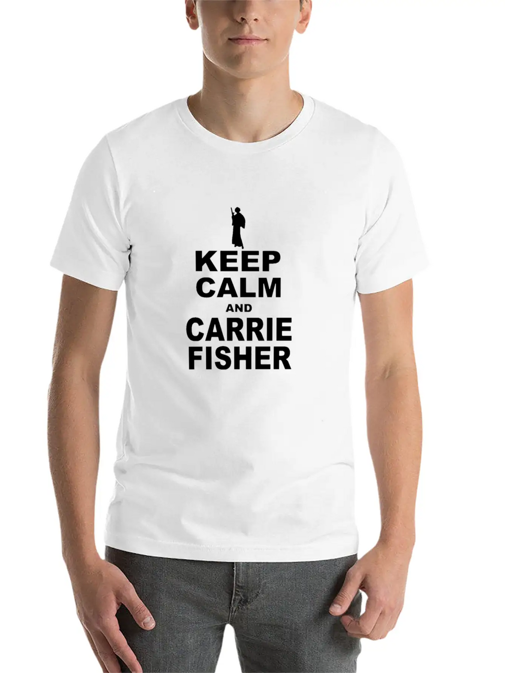 Keep Calm And Carrie Fisher Breathable Soft Cotton T-Shirt – Timeless Casual Look
