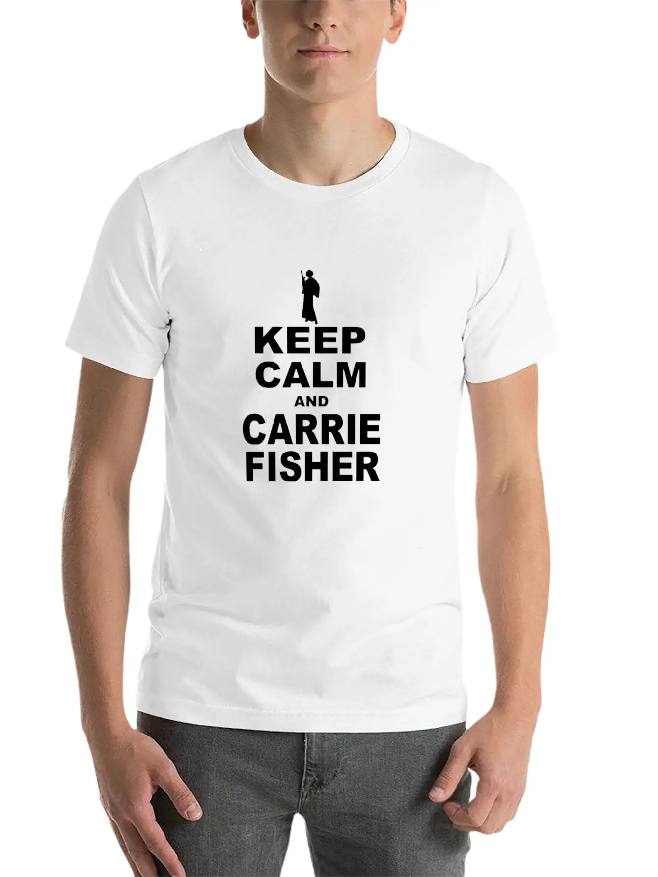 Keep Calm And Carrie Fisher Breathable Soft Cotton T-Shirt – Timeless Casual Look