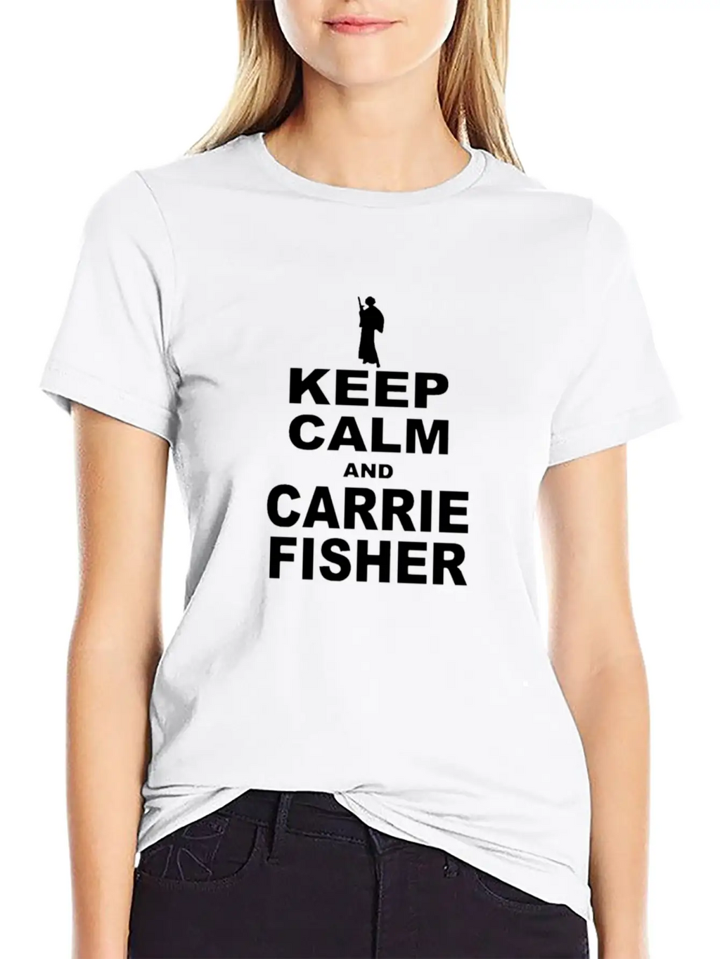 Keep Calm And Carrie Fisher Breathable Soft Cotton T-Shirt – Timeless Casual Look