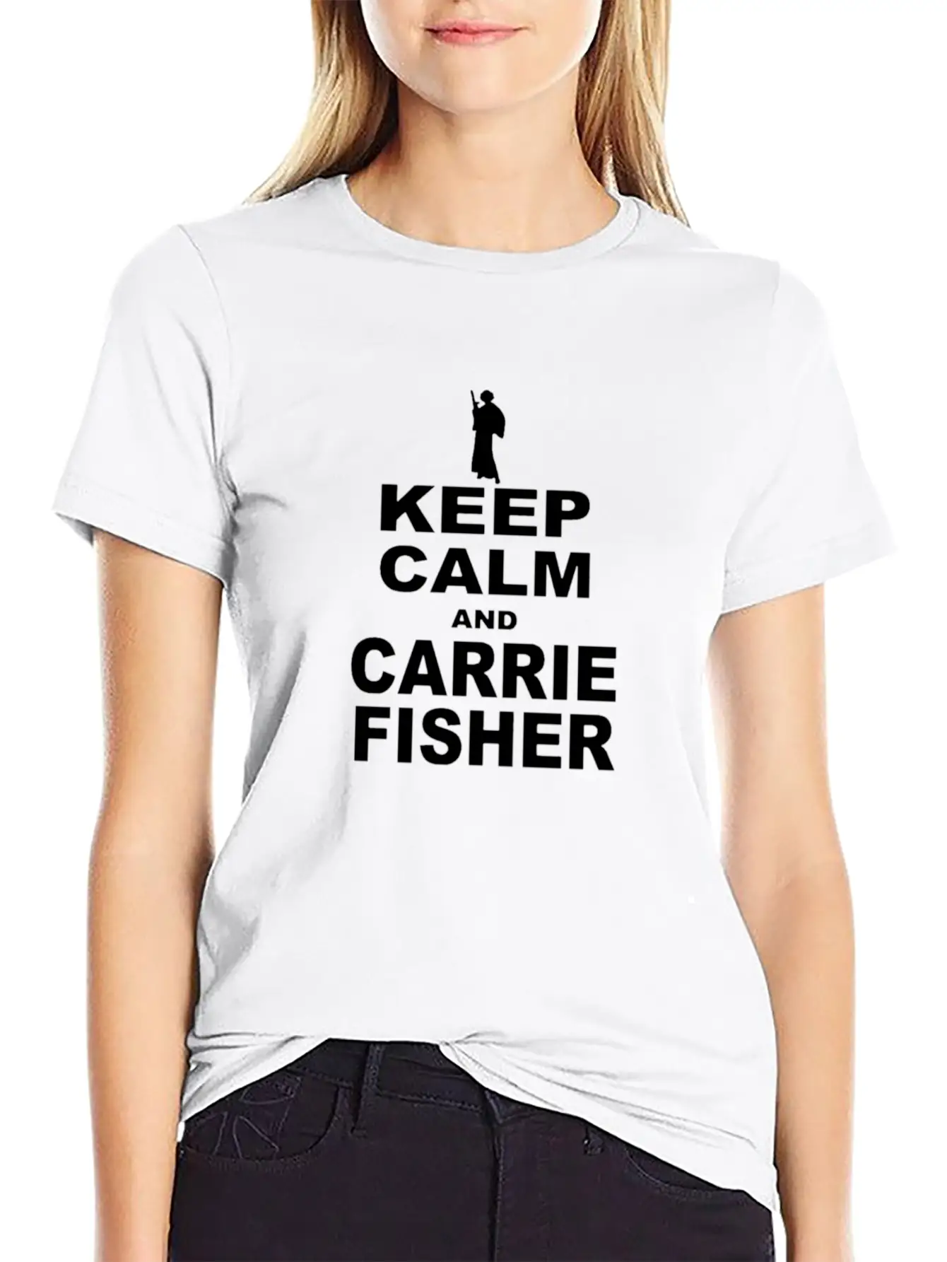 Keep Calm And Carrie Fisher Breathable Soft Cotton T-Shirt – Timeless Casual Look