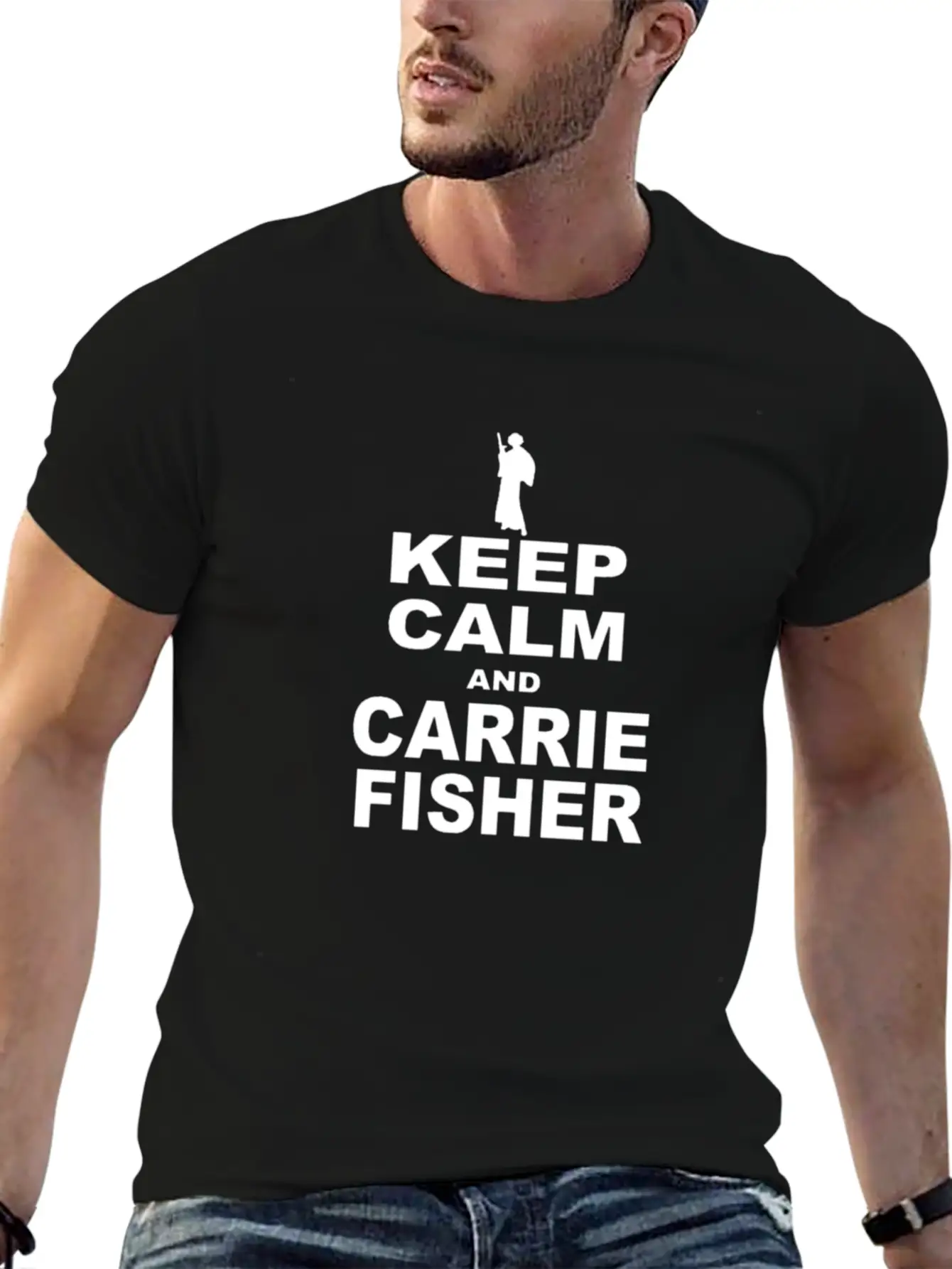 Keep Calm And Carrie Fisher Breathable Soft Cotton T-Shirt – Timeless Casual Look