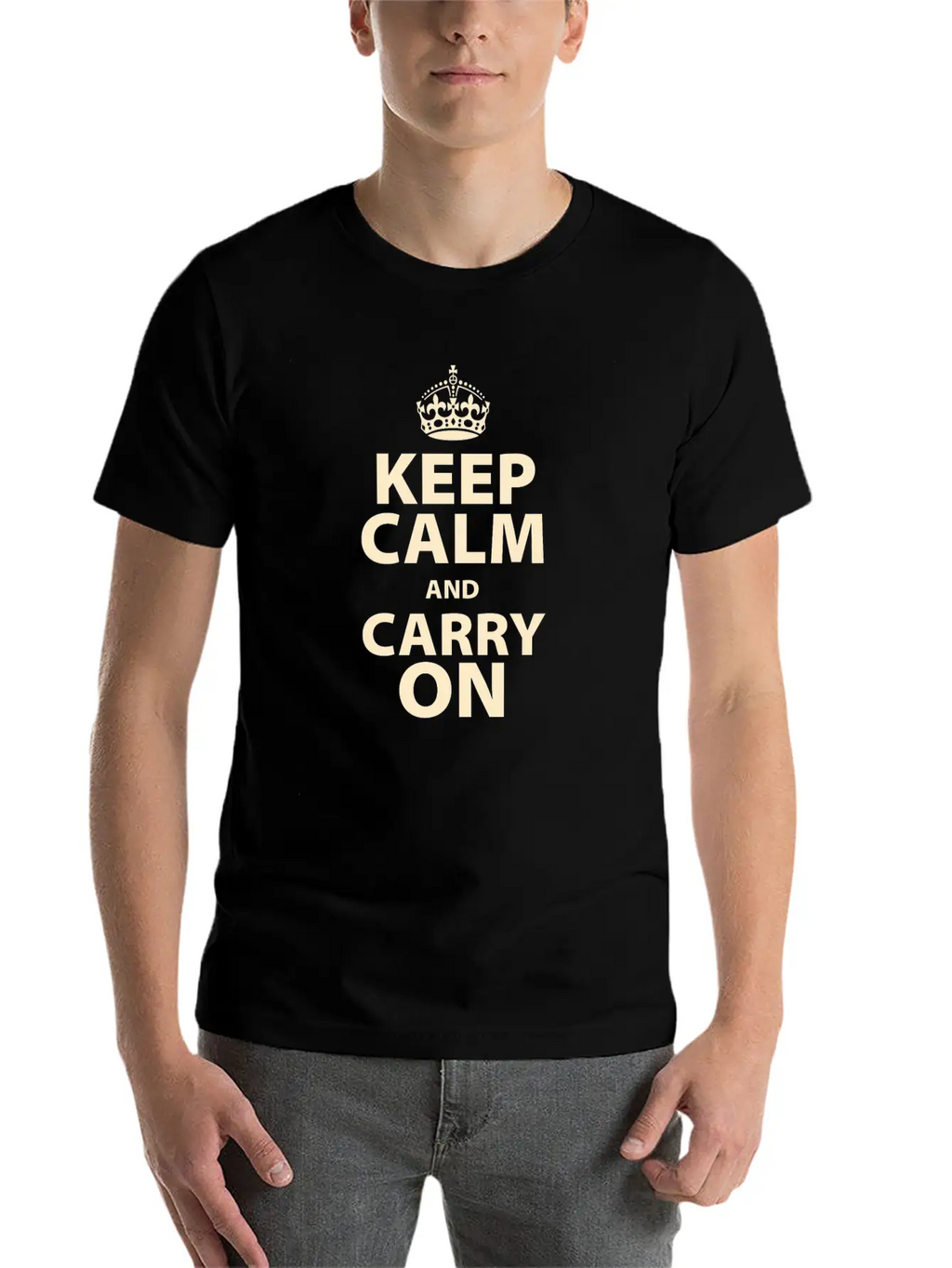 Keep Calm And Carry On Stylish Everyday T-Shirt – Unisex Basic Cotton Tee