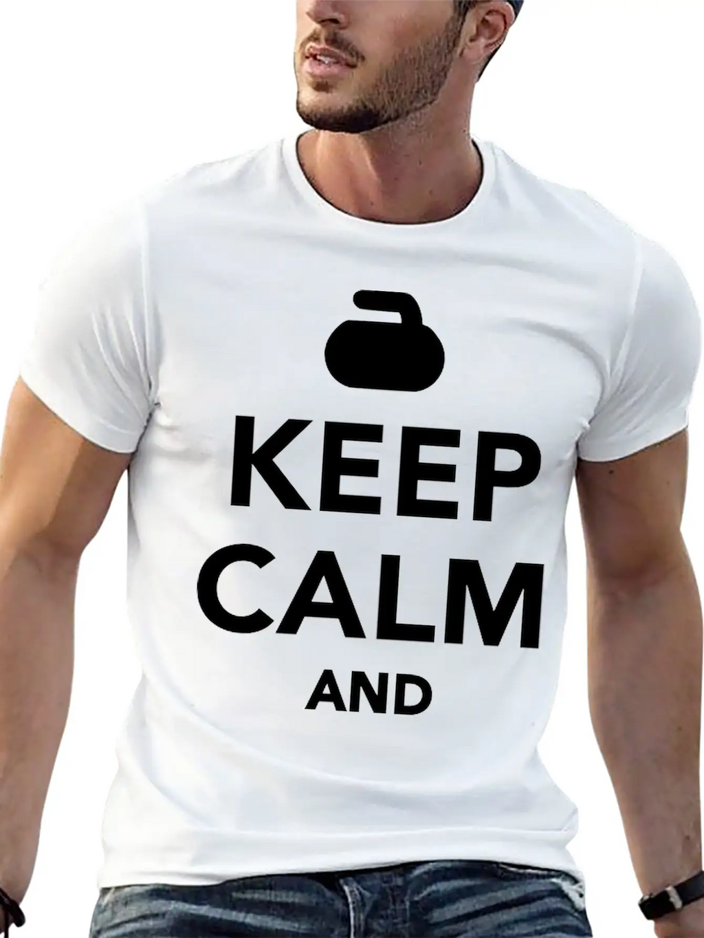 Keep Calm And Curl On Unisex Casual T-Shirt – Clean Design For Daily Comfort