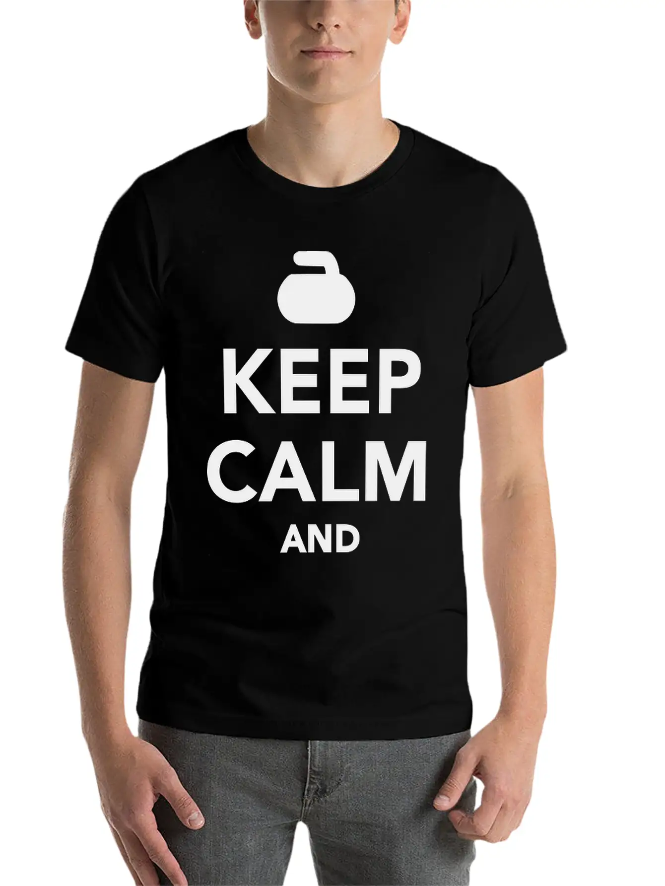 Keep Calm And Curl On Unisex Casual T-Shirt – Clean Design For Daily Comfort