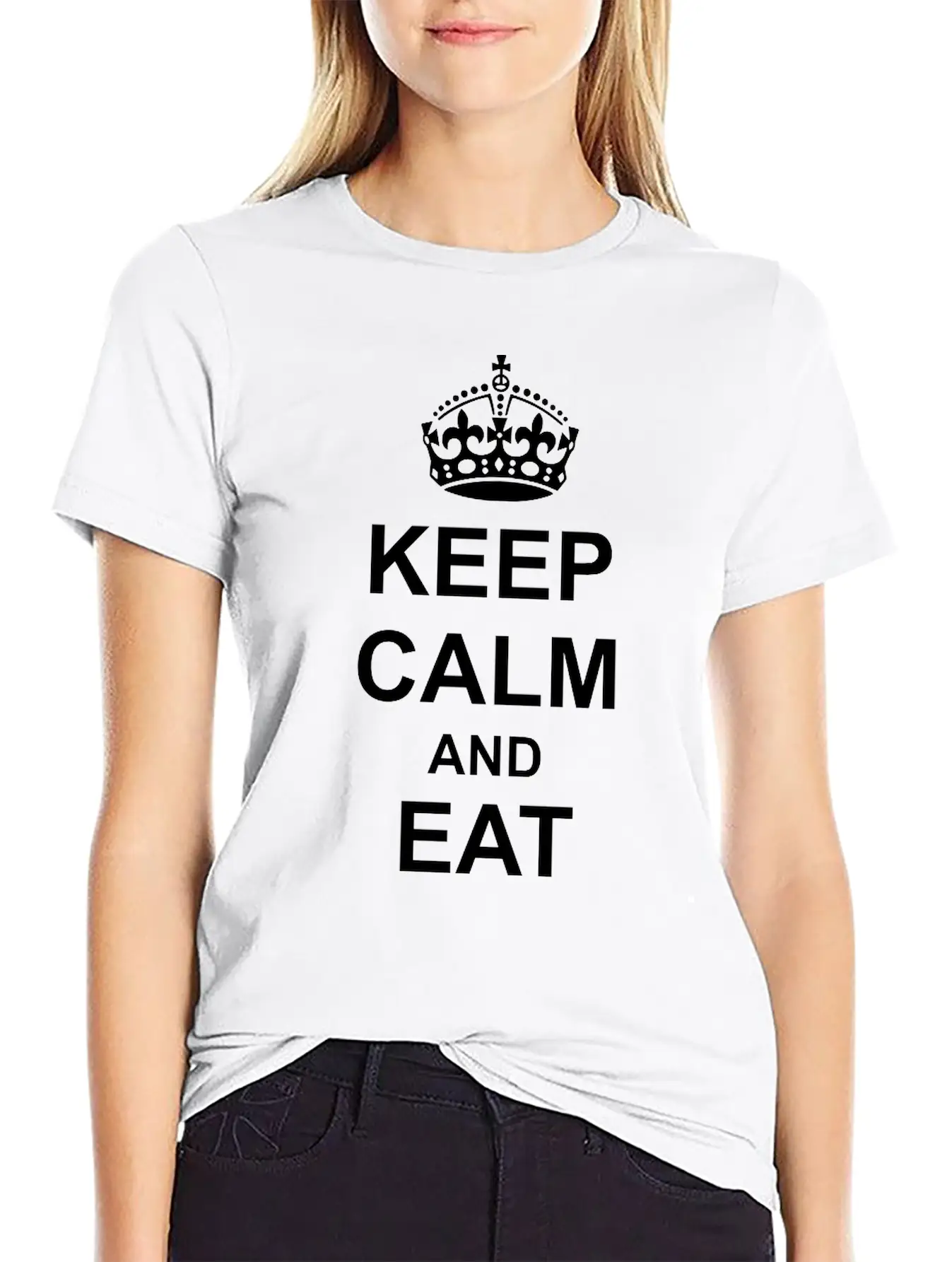 Keep Calm And Eat Cookies Casual Graphic T-Shirt – Simple And Comfortable Daily Wear