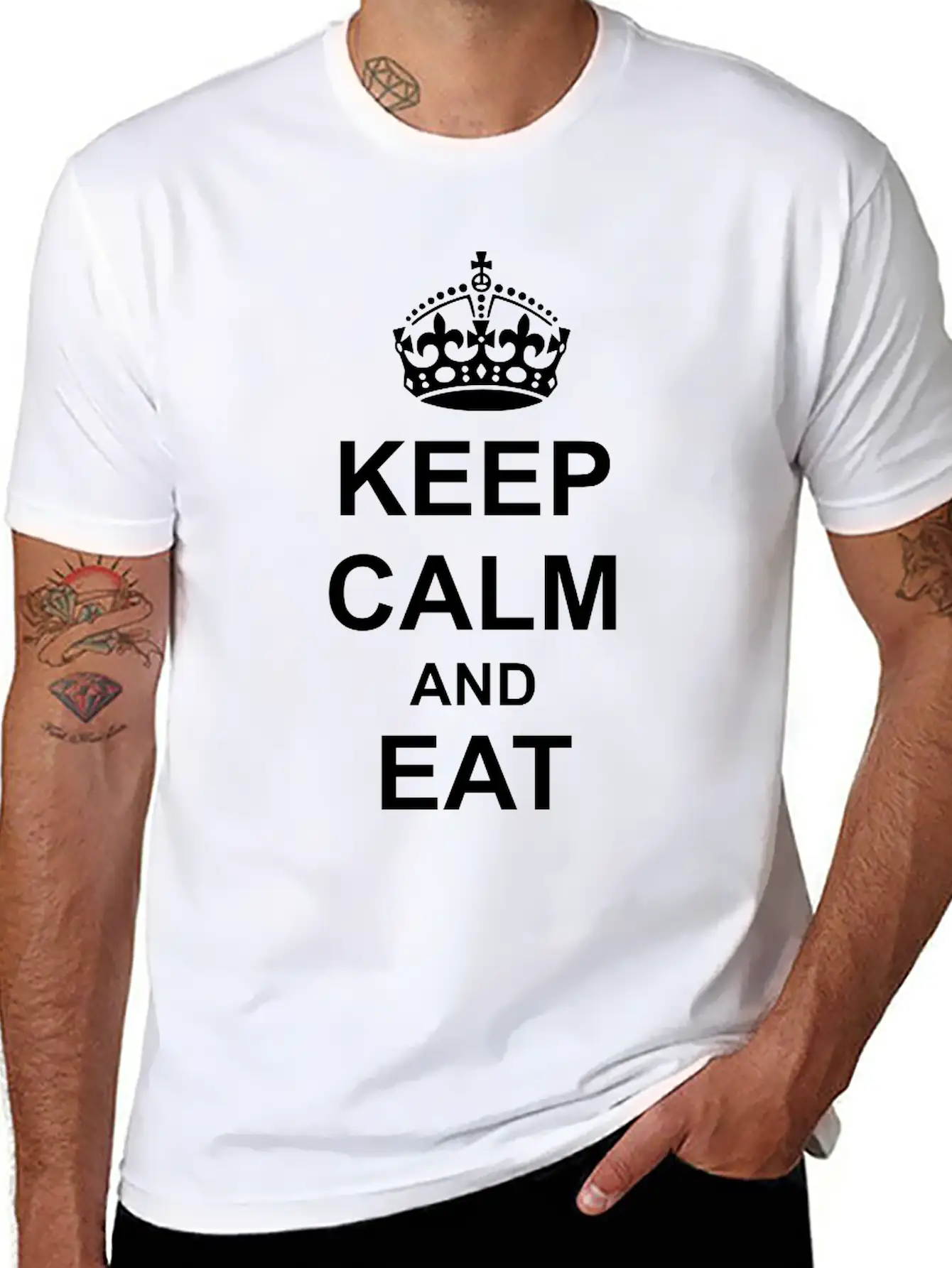 Keep Calm And Eat Cookies Casual Graphic T-Shirt – Simple And Comfortable Daily Wear