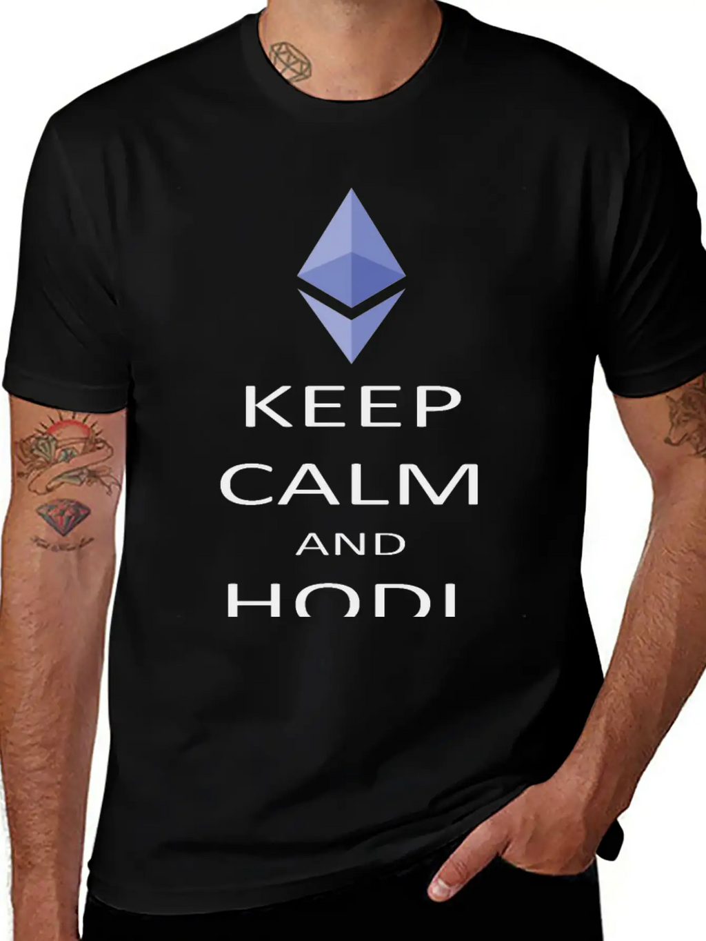 Keep Calm And Hodl Ethereum Breathable Soft Cotton T-Shirt – Timeless Casual Look