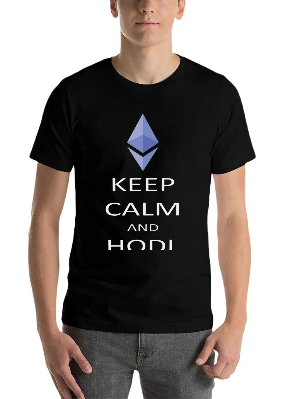 Keep Calm And Hodl Ethereum Breathable Soft Cotton T-Shirt – Timeless Casual Look
