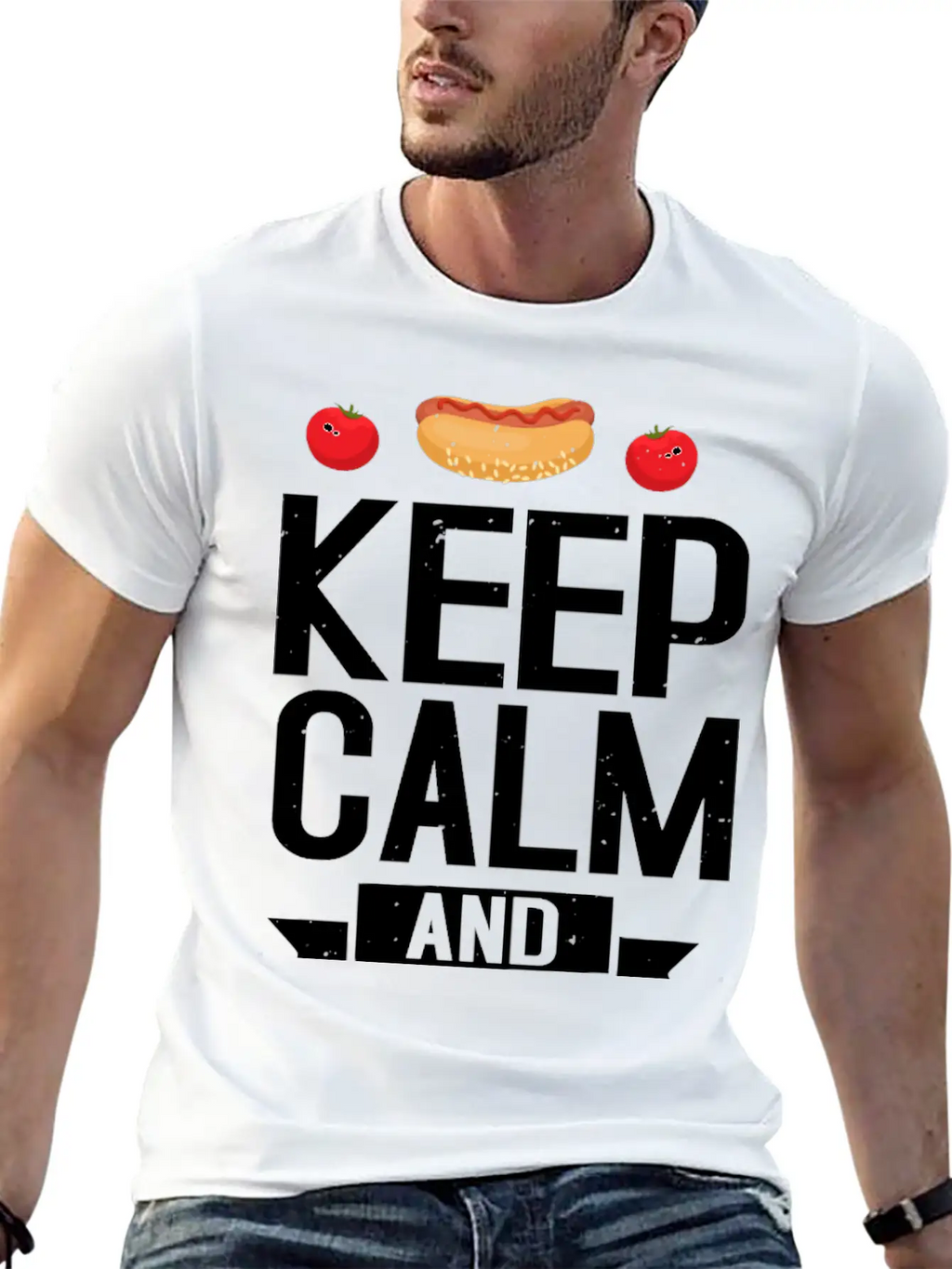 Keep Calm And Keto On Casual Graphic T-Shirt – Simple And Comfortable Daily Wear