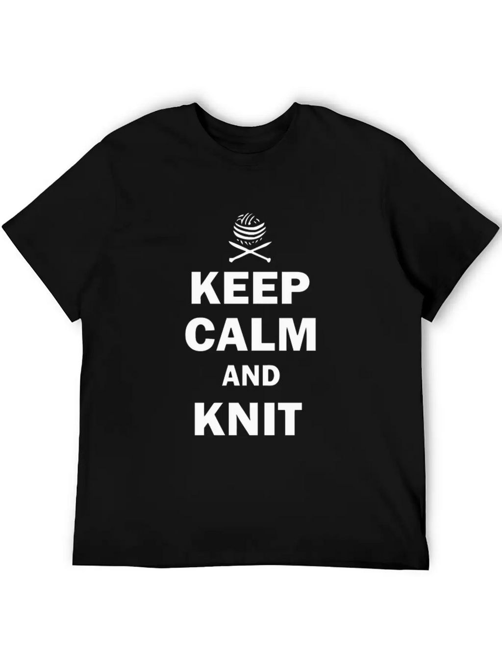 Keep Calm And Knit On Stylish Everyday T-Shirt – Unisex Basic Cotton Tee