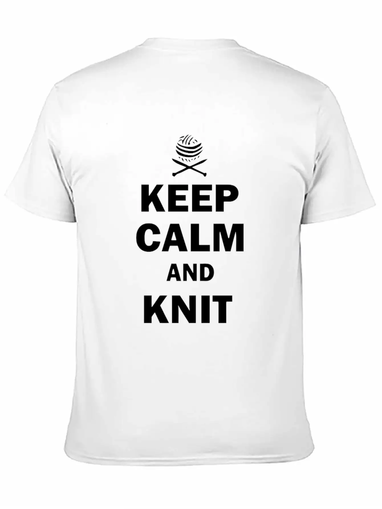 Keep Calm And Knit On Stylish Everyday T-Shirt – Unisex Basic Cotton Tee