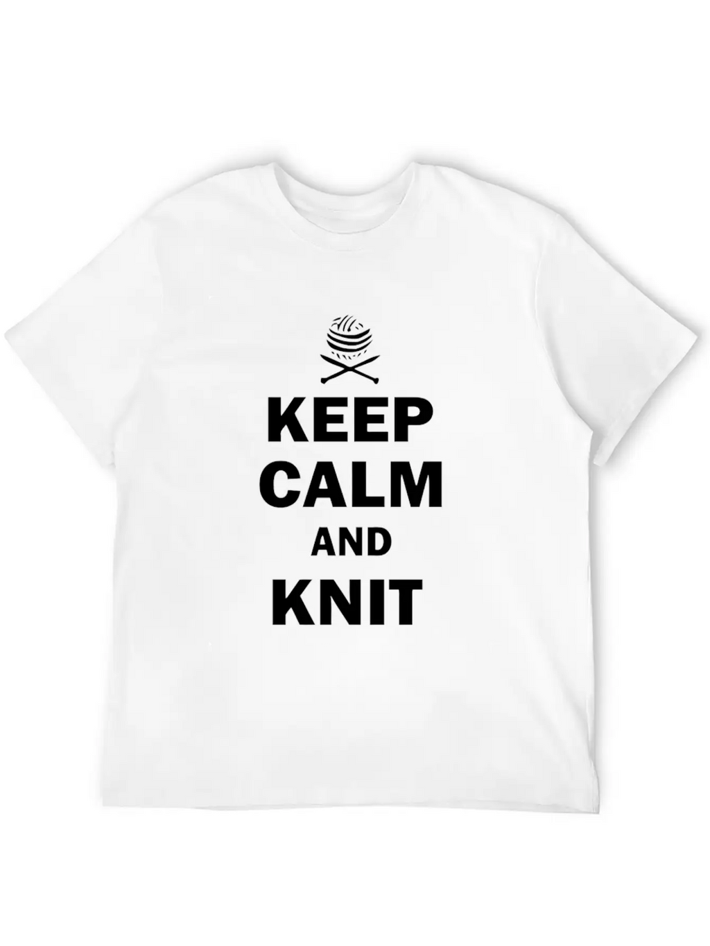 Keep Calm And Knit On Stylish Everyday T-Shirt – Unisex Basic Cotton Tee