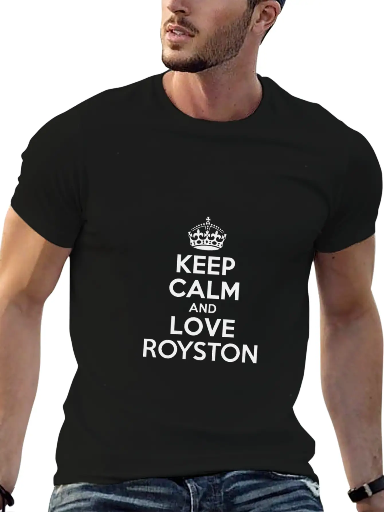 Keep Calm And Love Royston Unisex Short Sleeve Soft Cotton T-Shirt – Casual Everyday Wear