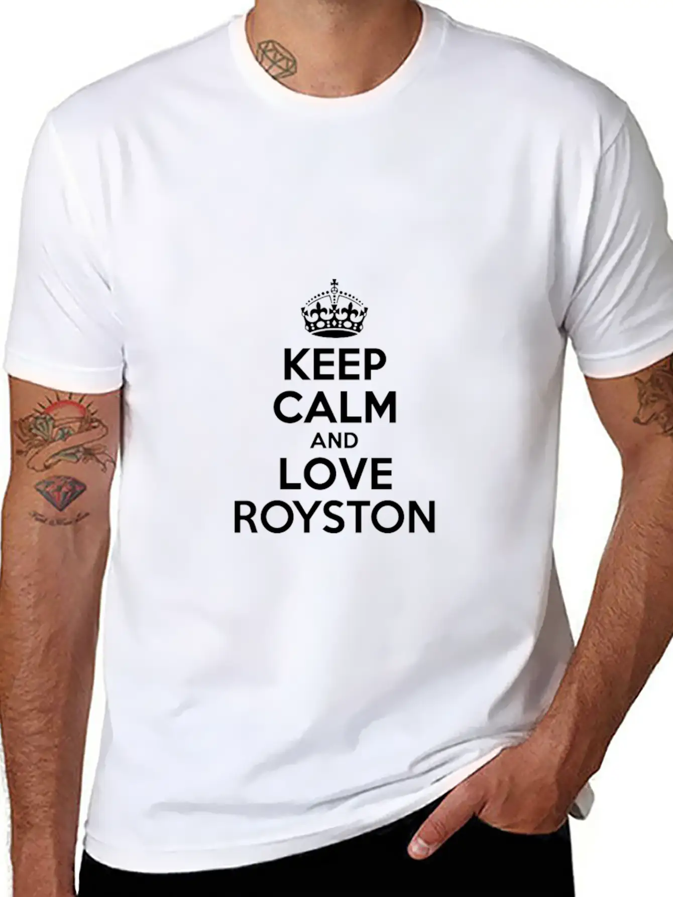 Keep Calm And Love Royston Unisex Short Sleeve Soft Cotton T-Shirt – Casual Everyday Wear