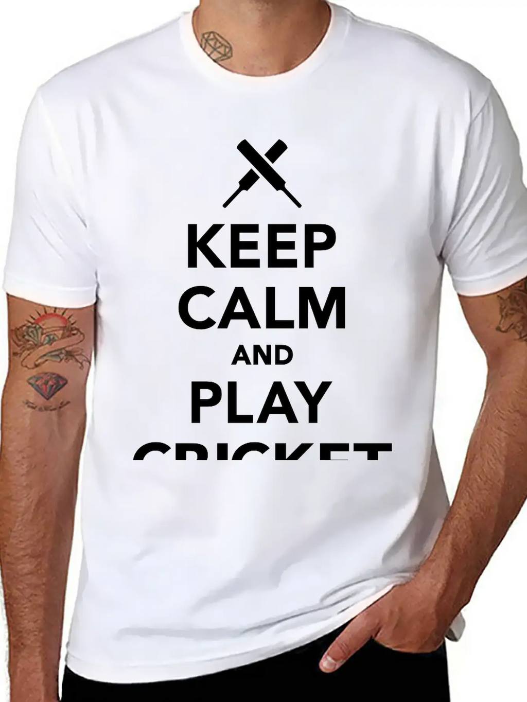 Keep Calm And Play Cricket Essential Cotton Tee For Daily Outfits – Unisex Style