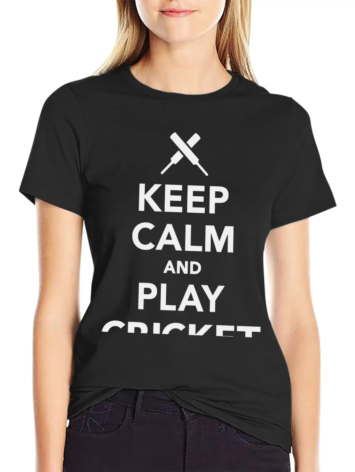 Keep Calm And Play Cricket Essential Cotton Tee For Daily Outfits – Unisex Style
