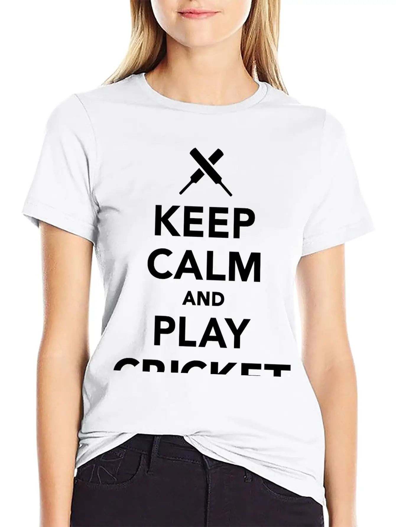 Keep Calm And Play Cricket Essential Cotton Tee For Daily Outfits – Unisex Style